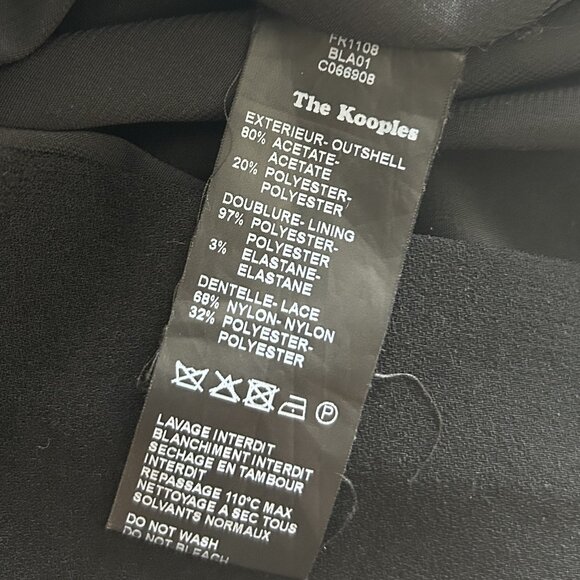 The Kooples Black Lace Insert Crepe Dress ASO Clary Fray - Picture 8 of 9